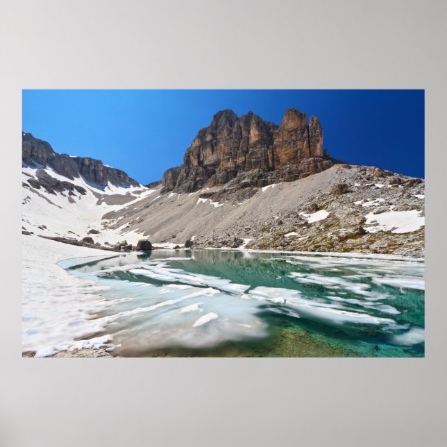 Dolomiti - sjö Pisciadu Poster (Framsidan)