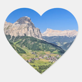 Dolomiti - Val Badia Hjärtformat Klistermärke