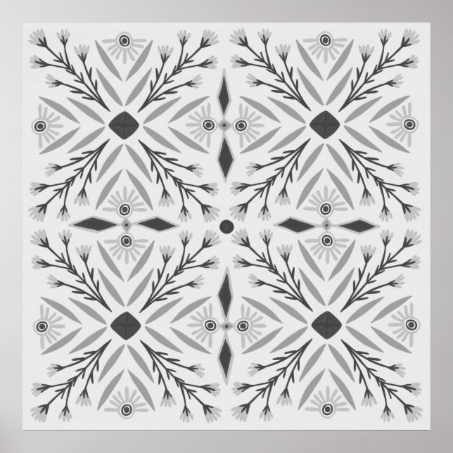 Dolores Botanile Tile Mönster Art Poster (Framsidan)