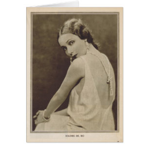Dolores Del Rio vintageporträtt 1930 Hälsningskort