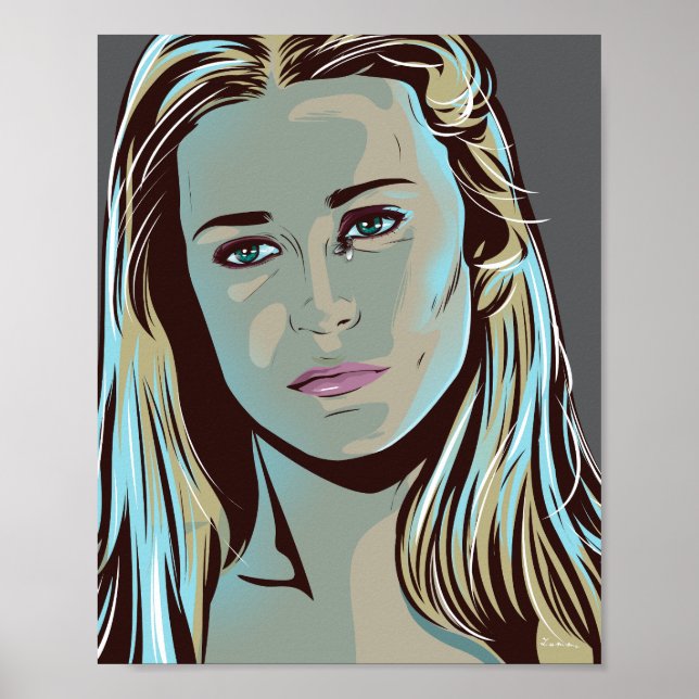 Dolores from Westworld illustrated poster (Framsidan)