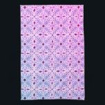 Dolores Tiles Mönster Lila BLue Kökshandduk<br><div class="desc">Dansa ditt kök med den här hand plockade-plattan mönster handduken. Gör en underbar husuppvärmning eller en bröllop-gåva! Du kan anpassa den och även lägga till text. Kolla min butik efter mycket mer färg och mönster plus matchande artiklar för ditt hem!</div>