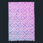 Dolores Tiles Mönster Lila BLue Kökshandduk<br><div class="desc">Dansa ditt kök med den här hand plockade-plattan mönster handduken. Gör en underbar husuppvärmning eller en bröllop-gåva! Du kan anpassa den och även lägga till text. Kolla min butik efter mycket mer färg och mönster plus matchande artiklar för ditt hem!</div>