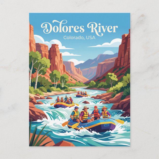 Doloresfloden Colorado, USA Vykort (Framsida)