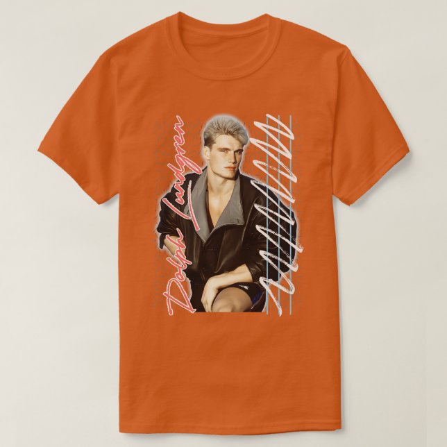 Dolph Lundgren 80-talet Sexy Retro Fläkt Design T Shirt (Design framsida)