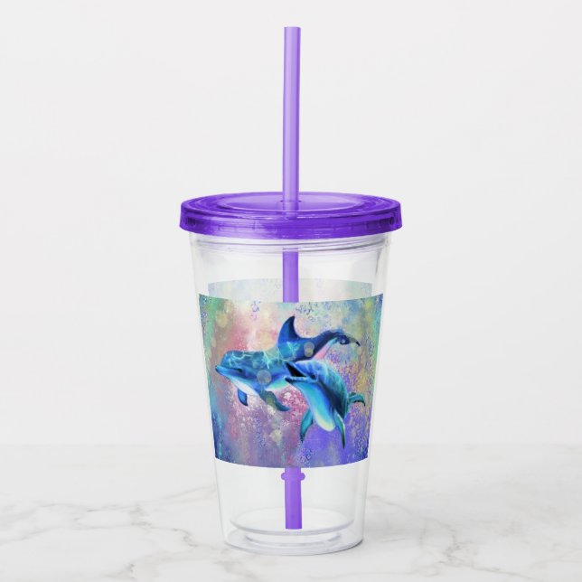 Dolphin Acrylic Tumbler Take Away Mugg (Framsida)