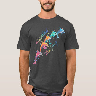 Dolphin Älskare Brigantine NJ Family Beach Vacatio T Shirt
