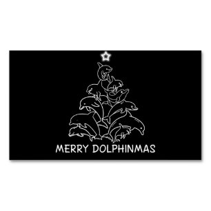 Dolphin Älskare Gift Dolphin God jul Träd Magnetiska Visitkort