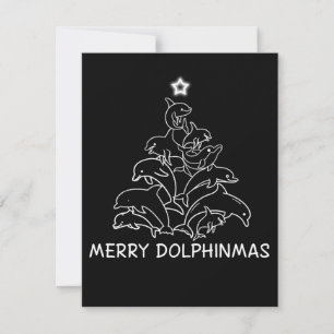 Dolphin Älskare Gift Dolphin God jul Träd Tack Kort