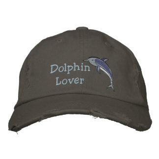 Dolphin Älskare Ocean Sea Mammal Broderad Keps