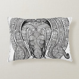 Dolphin Ansikte Prydnadskudde