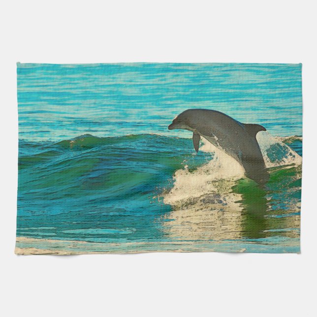 Dolphin är My Spirit Animal Kökshandduk (Horisontell)
