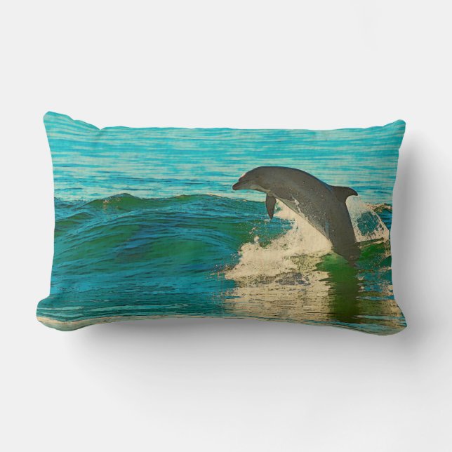 Dolphin är My Spirit Animal Lumbarkudde (Framsida)