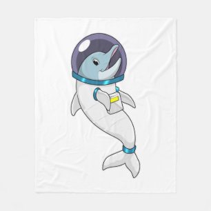 Dolphin as Astronaut in Costume Fleecefilt