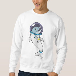 Dolphin as Astronaut in Costume Lång Ärmad Tröja