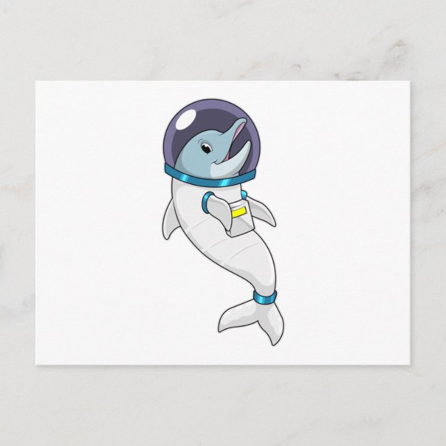 Dolphin as Astronaut in Costume Vykort (Framsida)