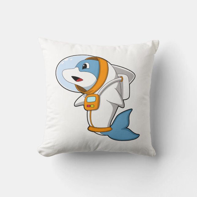 Dolphin as Astronaut med Costume Kudde (Framsida)
