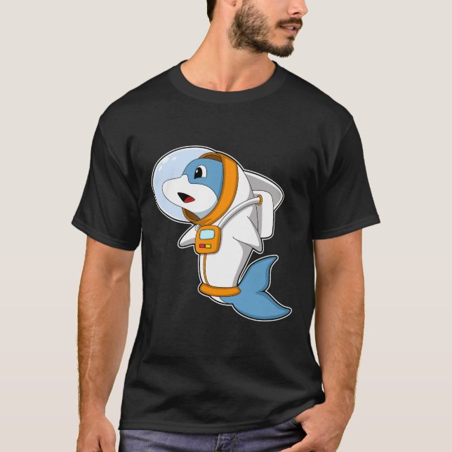 Dolphin as Astronaut med Costume T Shirt (Framsida)