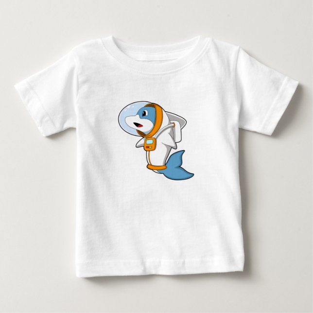 Dolphin as Astronaut med Costume T Shirt (Framsida)