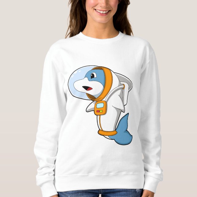 Dolphin as Astronaut med Costume T Shirt (Framsida)