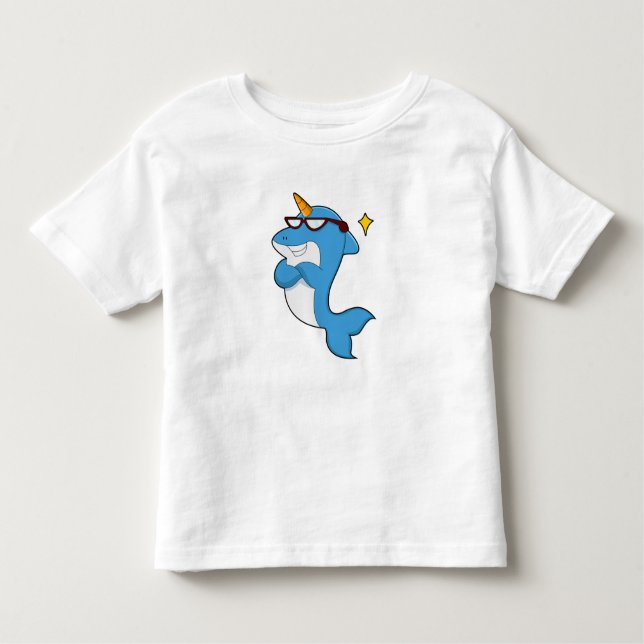 Dolphin as Unicorn with Glasses.PNG T Shirt (Framsida)