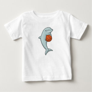 Dolphin at Basketball Sports T Shirt