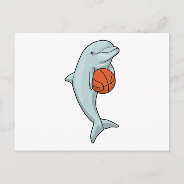 Dolphin at Basketball Sports Vykort (Framsida)
