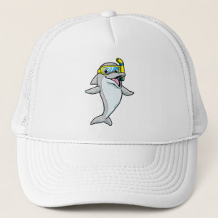 Dolphin at Diving with Snorkel Keps