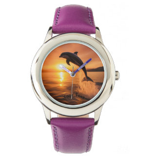 Dolphin at Golden Sunset Armbandsur