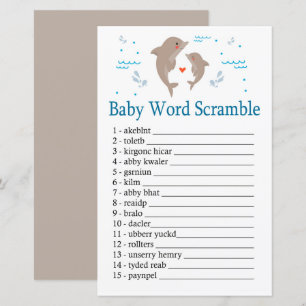Dolphin Baby ord scramble-spel