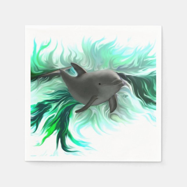 Dolphin Baby Pappersservett (Framsidan)