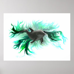 Dolphin Baby Poster