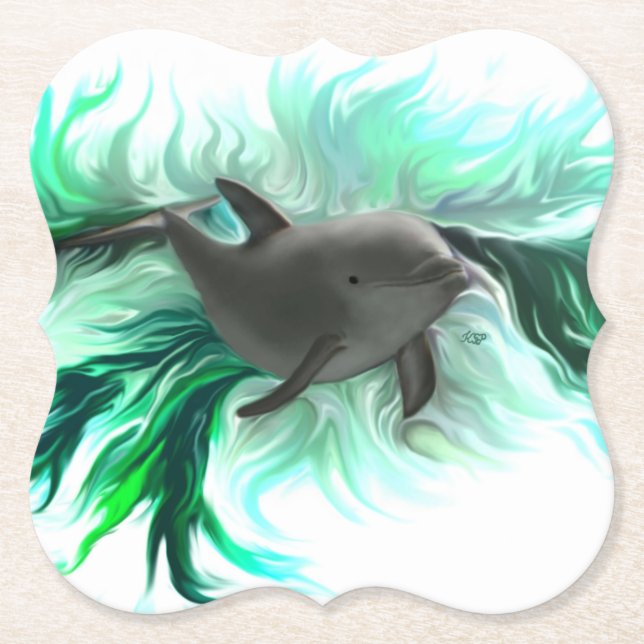 Dolphin Baby Underlägg Papper (Framsida)