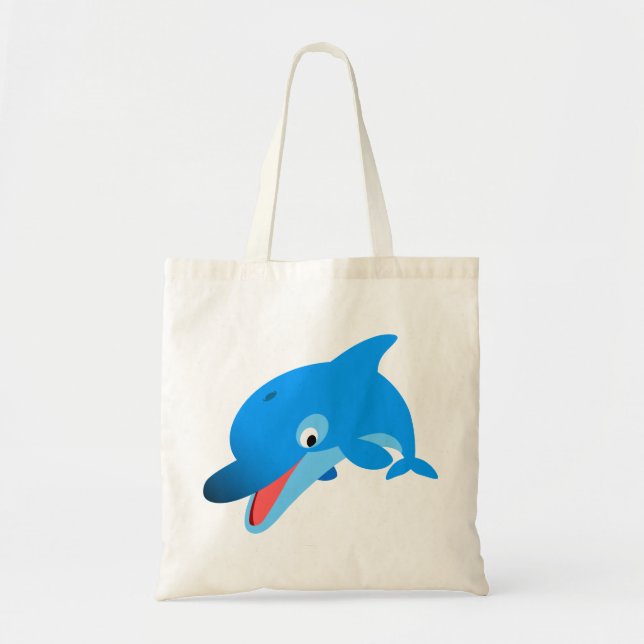 Dolphin Bag-Tecknad för cute Jumping Tygkasse (Framsidan)