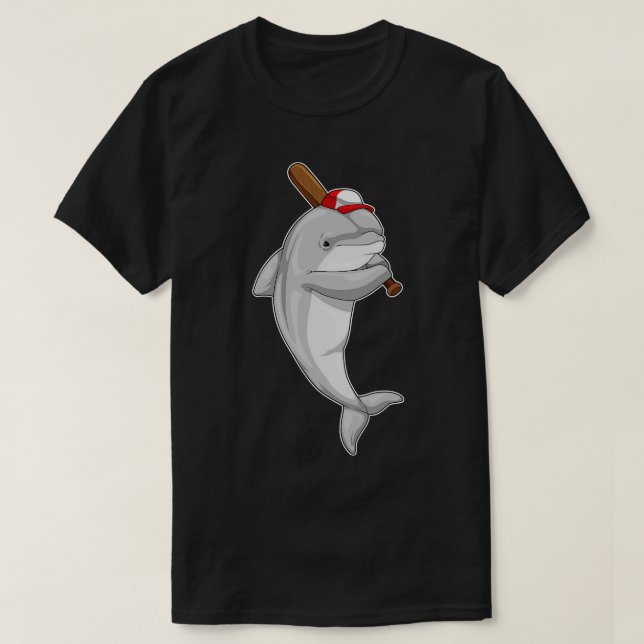 Dolphin Baseball Baseball fladdermus T Shirt (Design framsida)