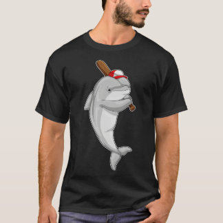 Dolphin Baseball Baseball fladdermus T Shirt