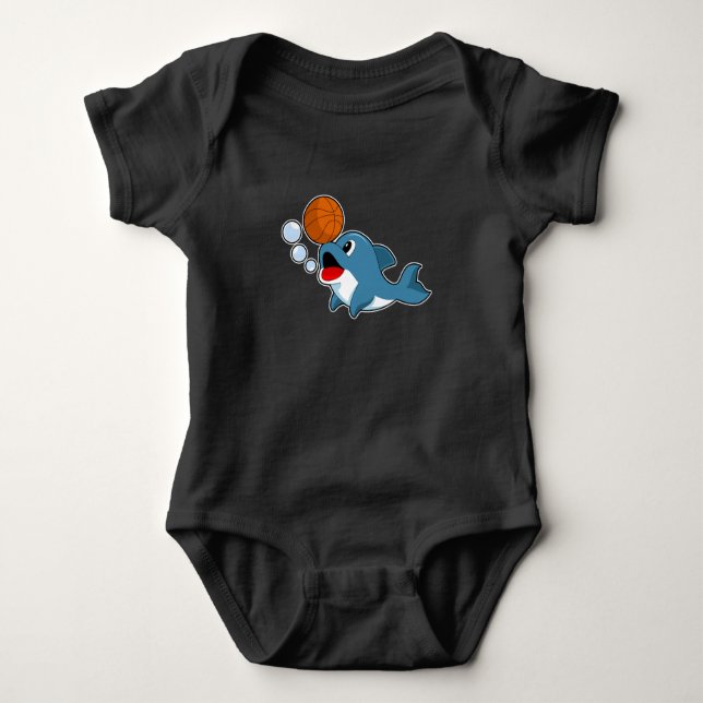 Dolphin Basketball Player Basketball T Shirt (Framsida)