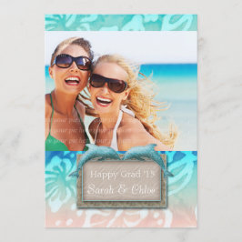 Dolphin Beach Grad Luau Party annons Photo Inbjudningar