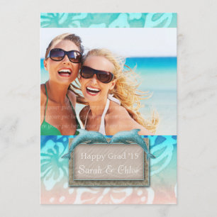 Dolphin Beach Grad Luau Party annons Photo Inbjudningar