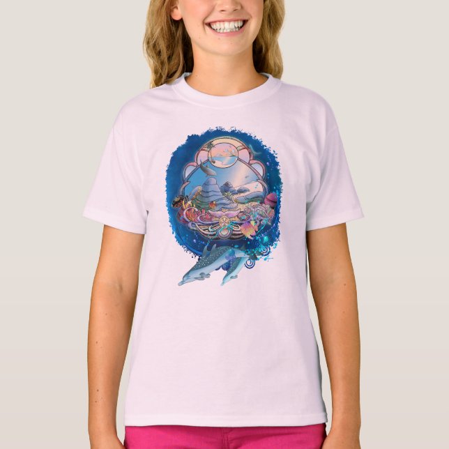 DOLPHIN BEACH PARADISE T SHIRT (Framsida)