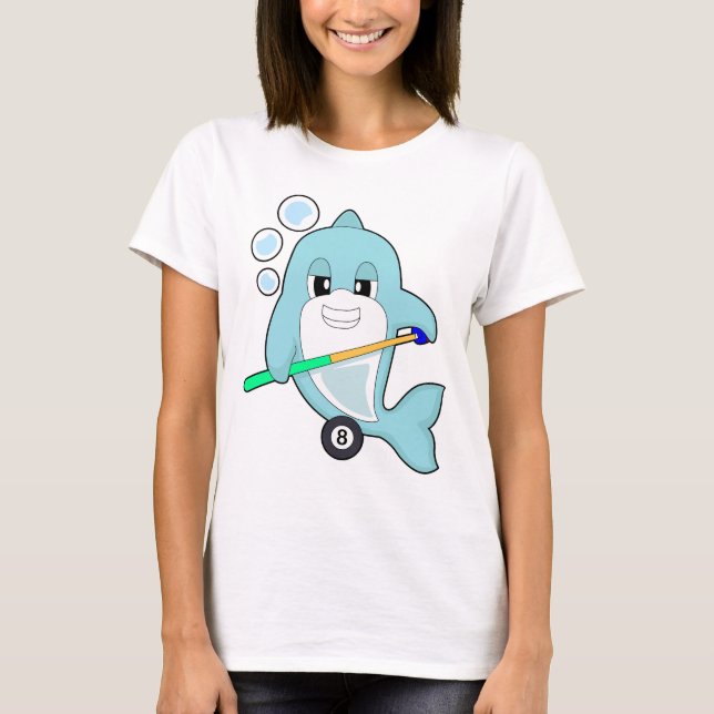 Dolphin Biljard Kö Sport T Shirt (Framsida)