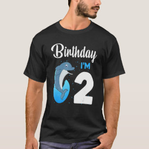 Dolphin Birthday 2 Year Old Kids Boys Girls Dolphi T Shirt
