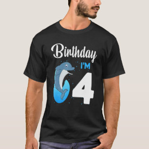 Dolphin Birthday 4 Year Old Kids Boys Girls Dolphi T Shirt