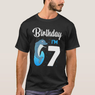 Dolphin Birthday 7 Year Old Kids Boys Girls Dolphi T Shirt