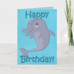 Dolphin Birthday Card Kort