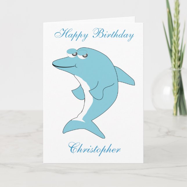 Dolphin Birthday Kort (Framsida)