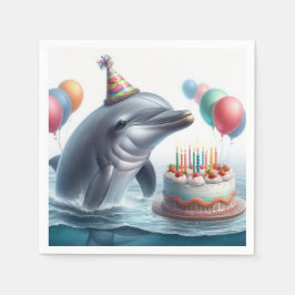 Dolphin Birthday Pappersservett