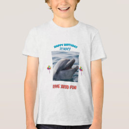 Dolphin Birthday Splash T Shirt
