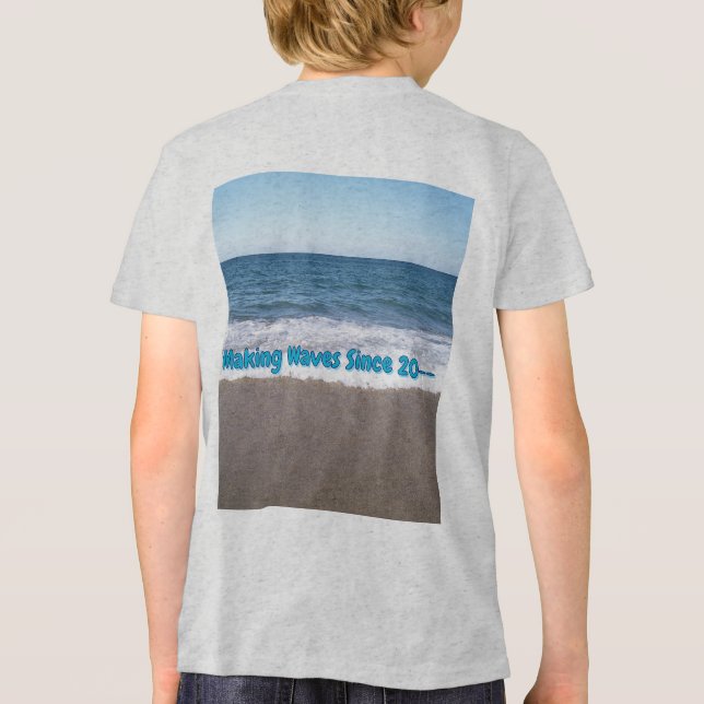 Dolphin Birthday Splash  T Shirt (Baksida)