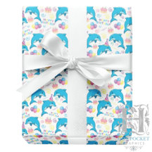 Dolphin Birthday Wrapping Papper